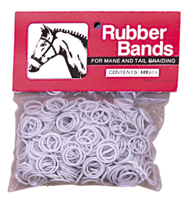 Weaver Leather Braiding Rubber Bands For Braiding Manes & Tails, 65-2241-white