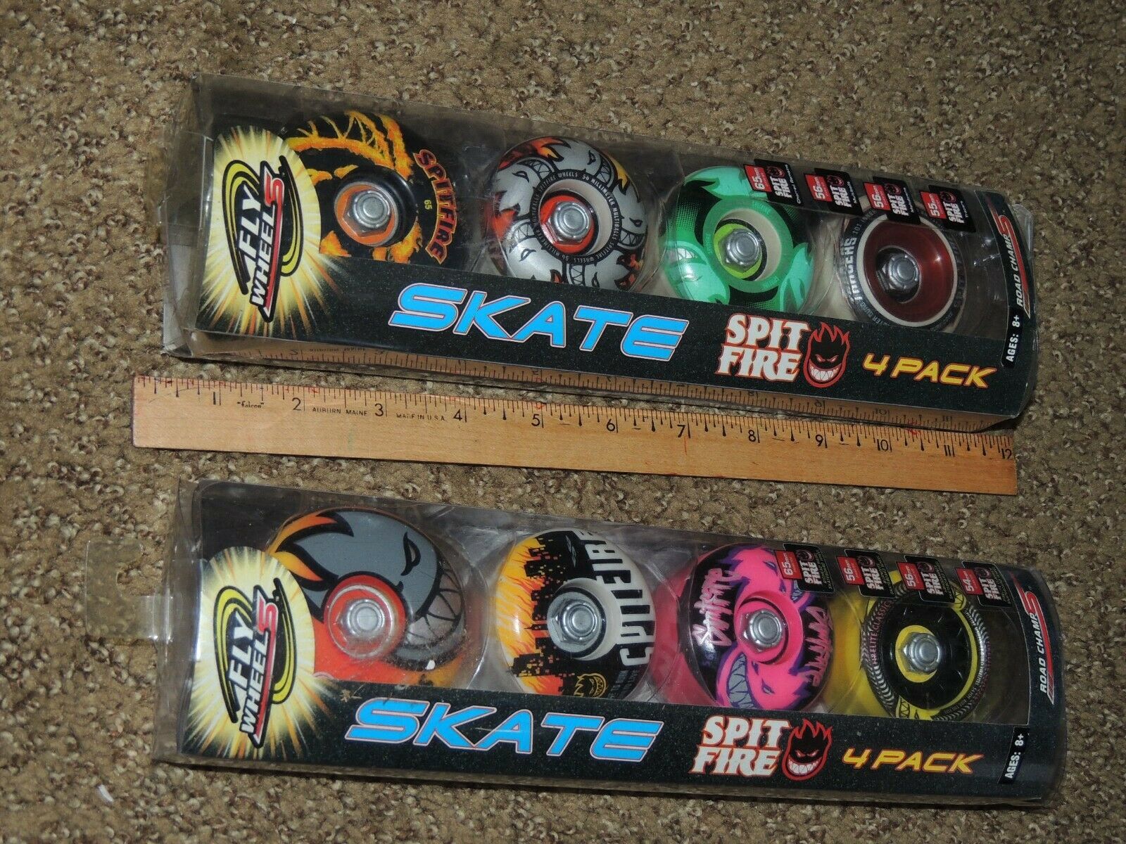 Lot 2 Pacific Road Champs Fly Wheels Skate Spit Fire 4 Packs New In Pkg 2005-06